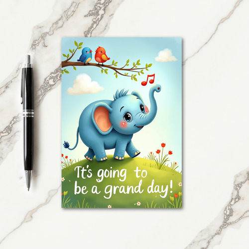 Elephant Birthday Joy Card