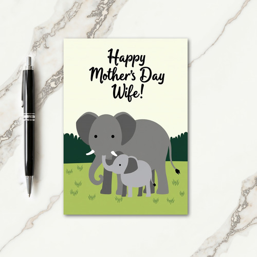 Elephant Family Love Mothers Card