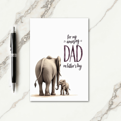 Elephant Fathers Day Love Card