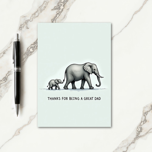 Elephant Fathers Day Moment Card