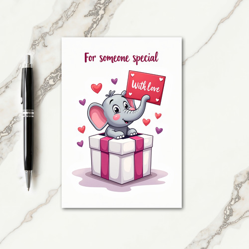 Elephant Gift Of Love Card
