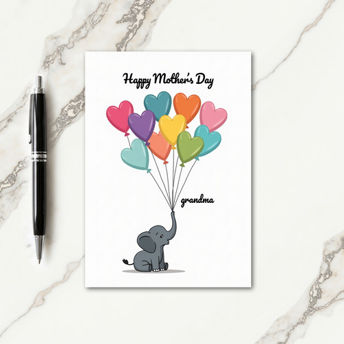 Elephant Hearts Mothers Day Card