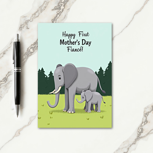 Elephant Mother Love Day Card