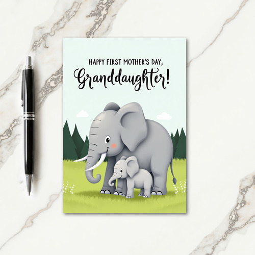 Elephant Mothers Day Art Card