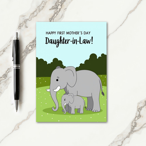 Elephant Mothers Day Daughter Card