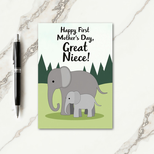 Elephant Mothers Day Illustration Card