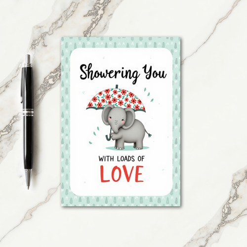 Elephant Mothers Day Shower Card