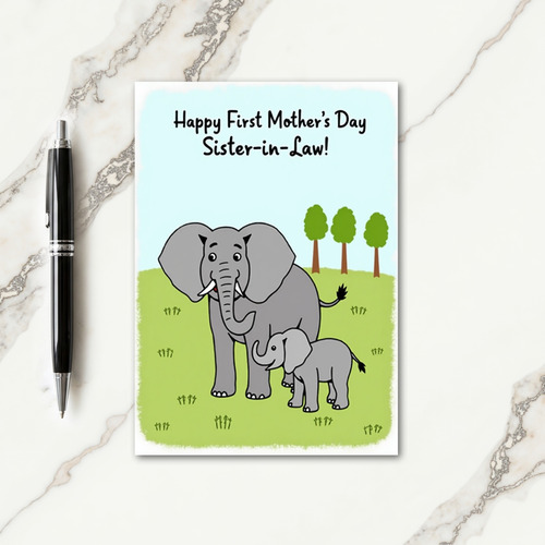 Elephant Mothers Day Sister Card