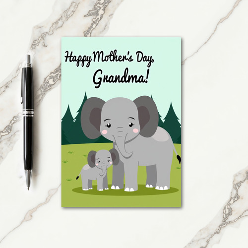 Elephant Mothers Day Wish Card