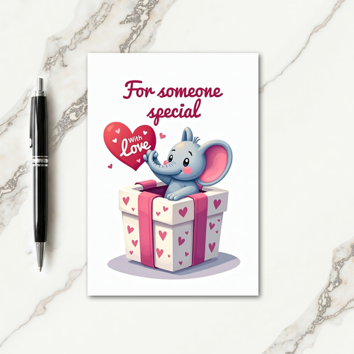 Elephant With Love Mothers Day Card