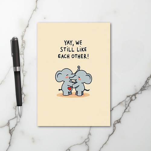 Elephants Still Like Each Other Card
