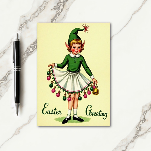 Elfin Easter Greeting Card