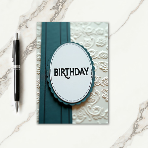 Embossed Floral Birthday Card