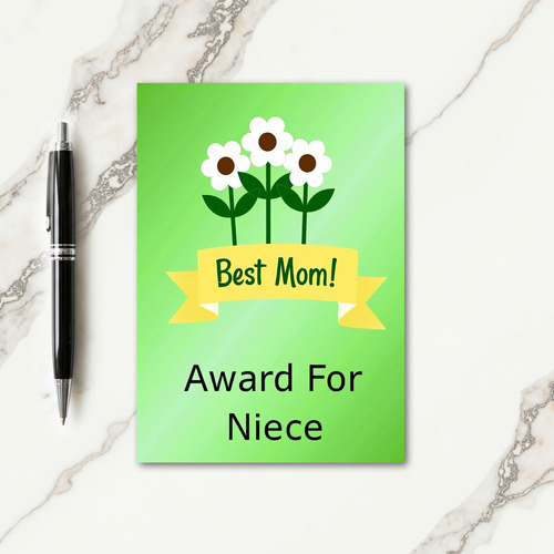 Emerald Best Mom Illustration Card