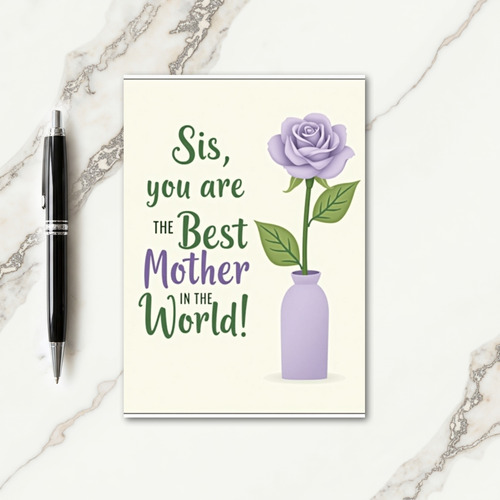 Emerald Best Mother Message Card
