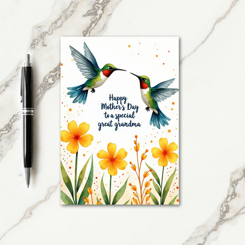 Emerald Birds Love You Card