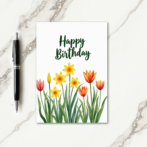 Emerald Bloom Birthday Card