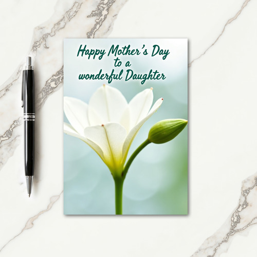 Emerald Bud Mothers Day Card