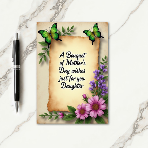 Emerald Butterfly Mother Card