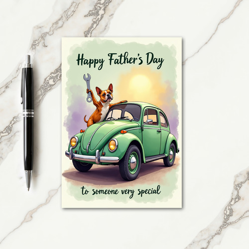 Emerald Car Fathers Day Card