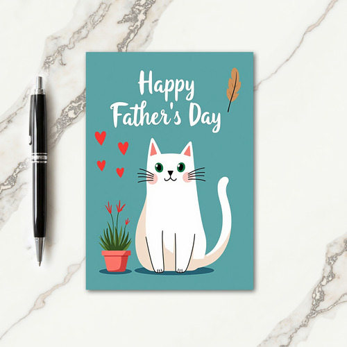 Emerald Cat Fathers Day Card