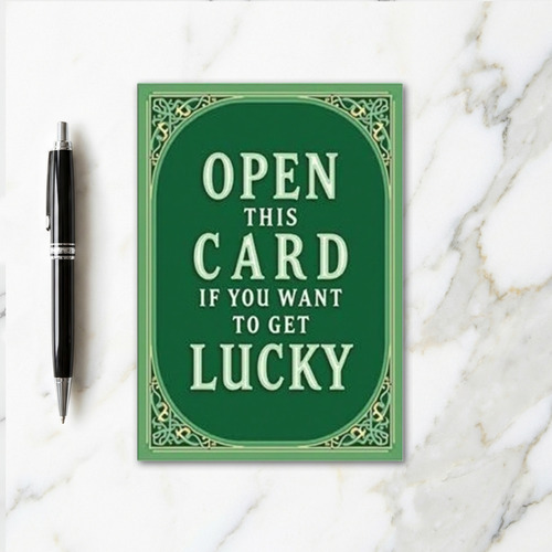 Emerald Celtic Luck Card