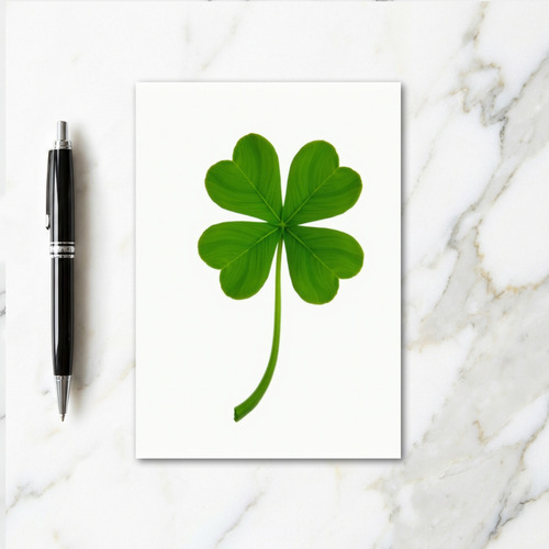 Emerald Clover Heart Pattern Card