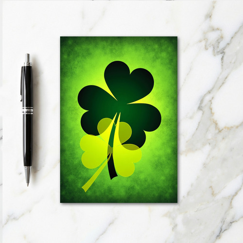 Emerald Clover Luck Art Card