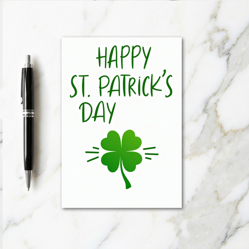 Emerald Clover Luck Card