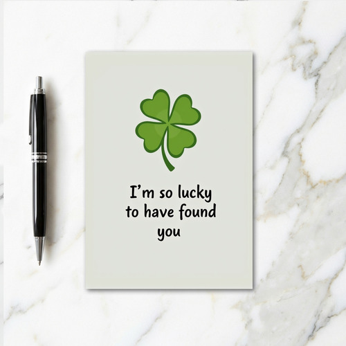 Emerald Clover Lucky Card