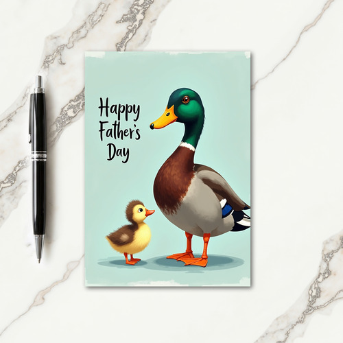 Emerald Duck Fathers Day Card