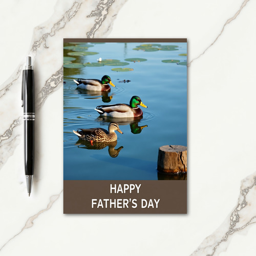 Emerald Ducks Sweet Fathers Day Card