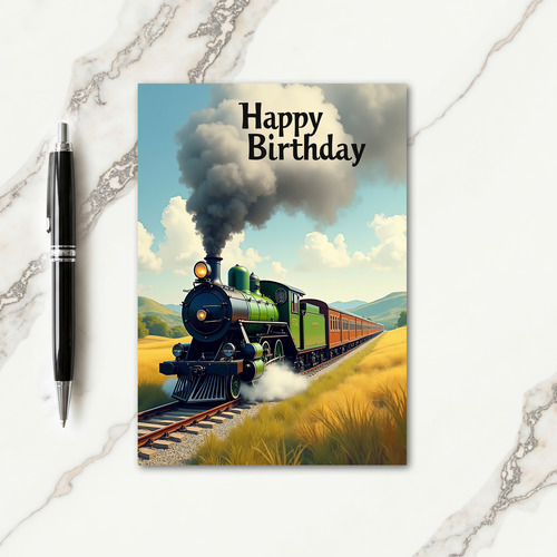 Emerald Engine Birthday Card