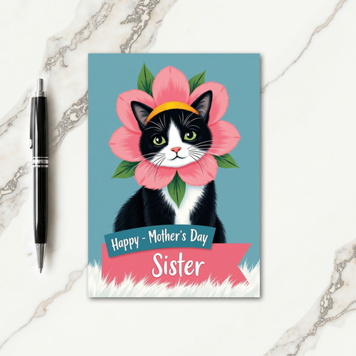 Emerald Eyed Cat Mothers Card