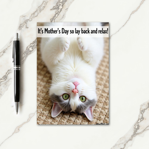 Emerald Eyes Mother Cat Card