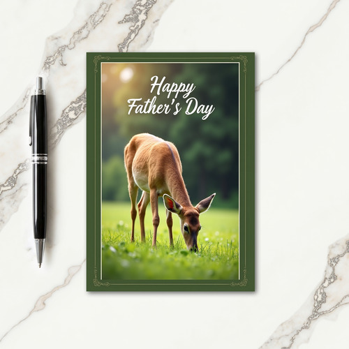 Emerald Fathers Day Deer Card