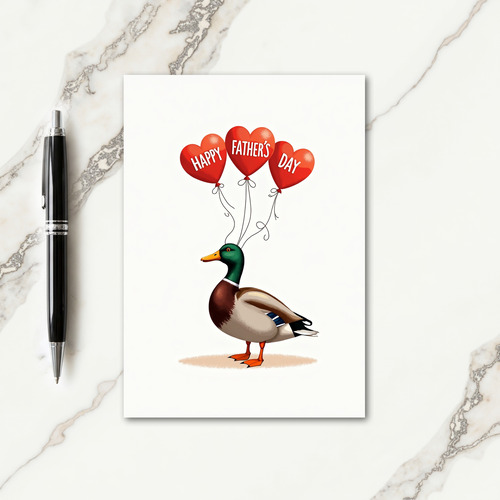 Emerald Fathers Day Duck Card