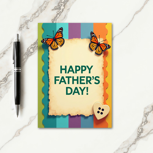 Emerald Fathers Day Scroll Card