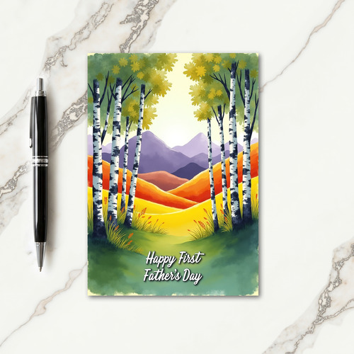 Emerald Fathers Day Trees Card