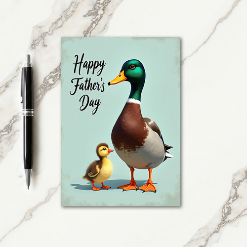 Emerald Fathers Day Waterfowl Card