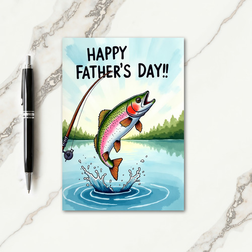 Emerald Fish Fathers Day Card