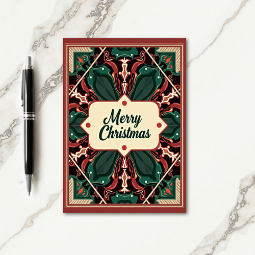 Emerald Floral Christmas Card