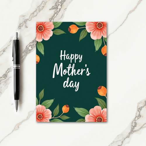 Emerald Floral Frame Card