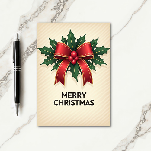 Emerald Foliage Christmas Card