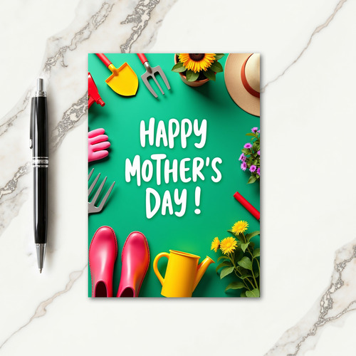Emerald Gardening Mothers Day Card