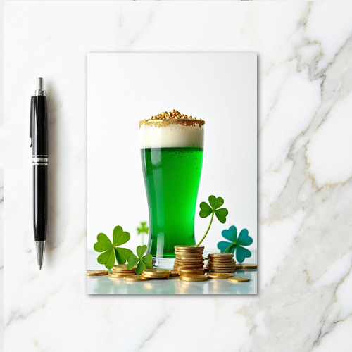 Emerald Gold Luck St Patricks Card