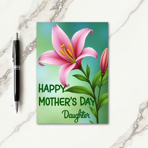 Emerald Green Moms Day Card