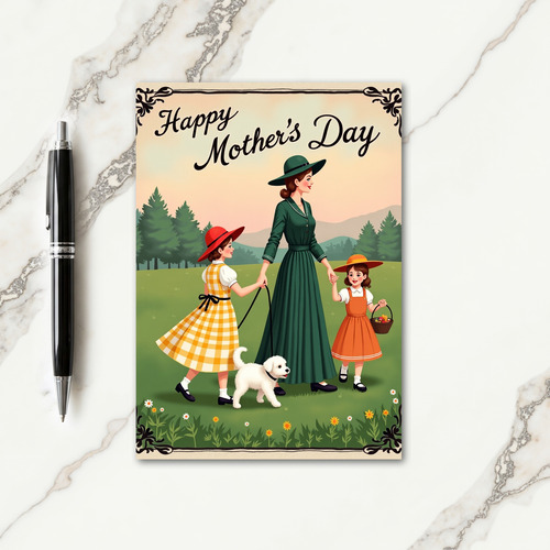 Emerald Green Mothers Day Scene Card