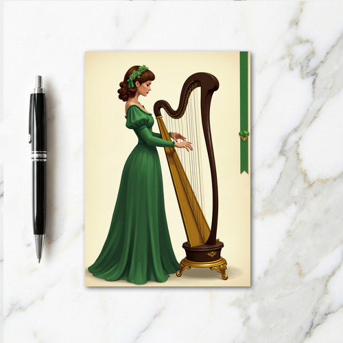 Emerald Harp Serenade Card