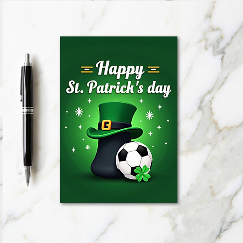 Emerald Hat Soccer Luck Card